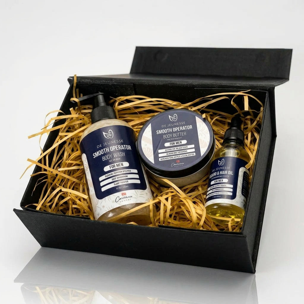 mens skincare body wash body lotion and hair and beard oil