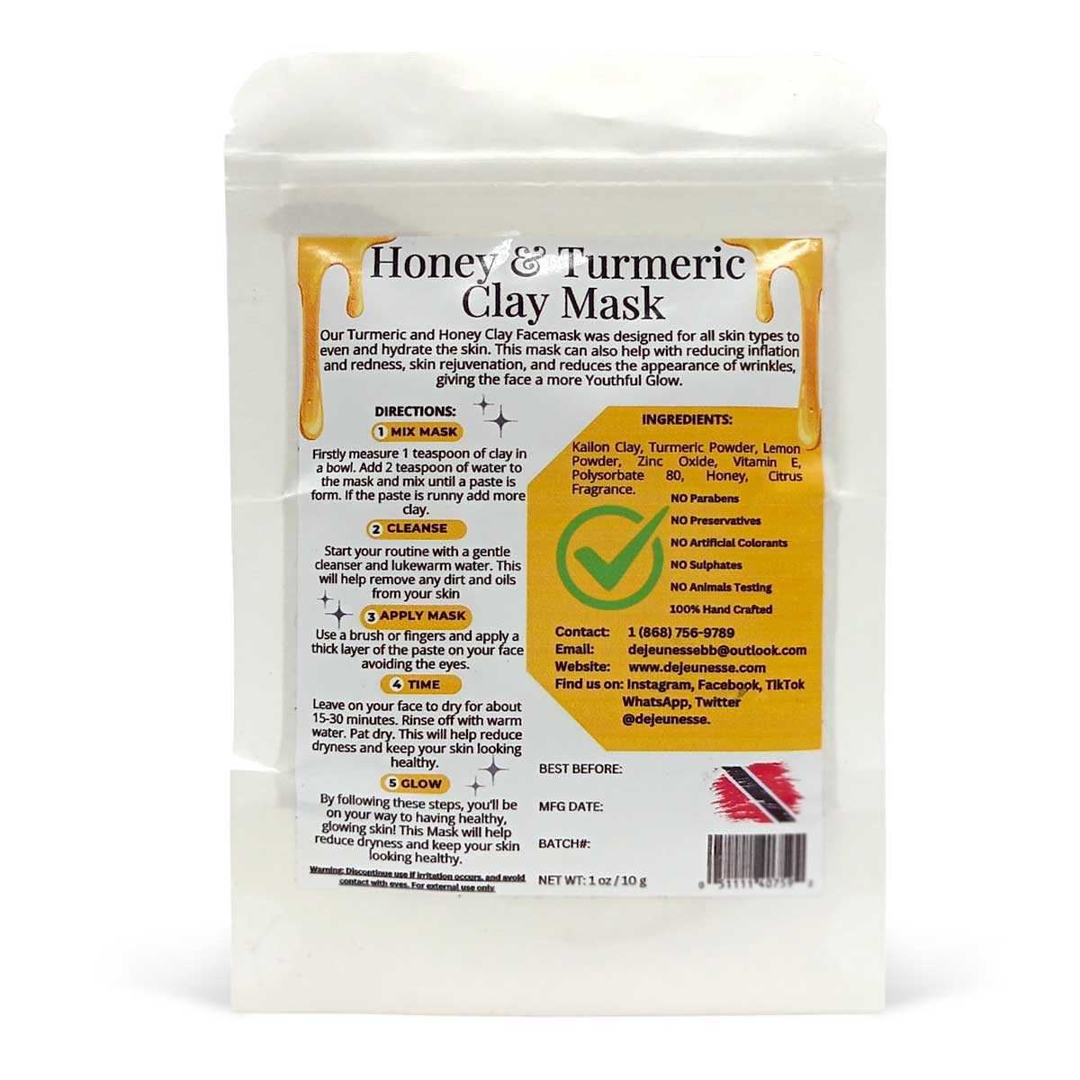 Honey & Turmeric Clay Skin Correction Mask