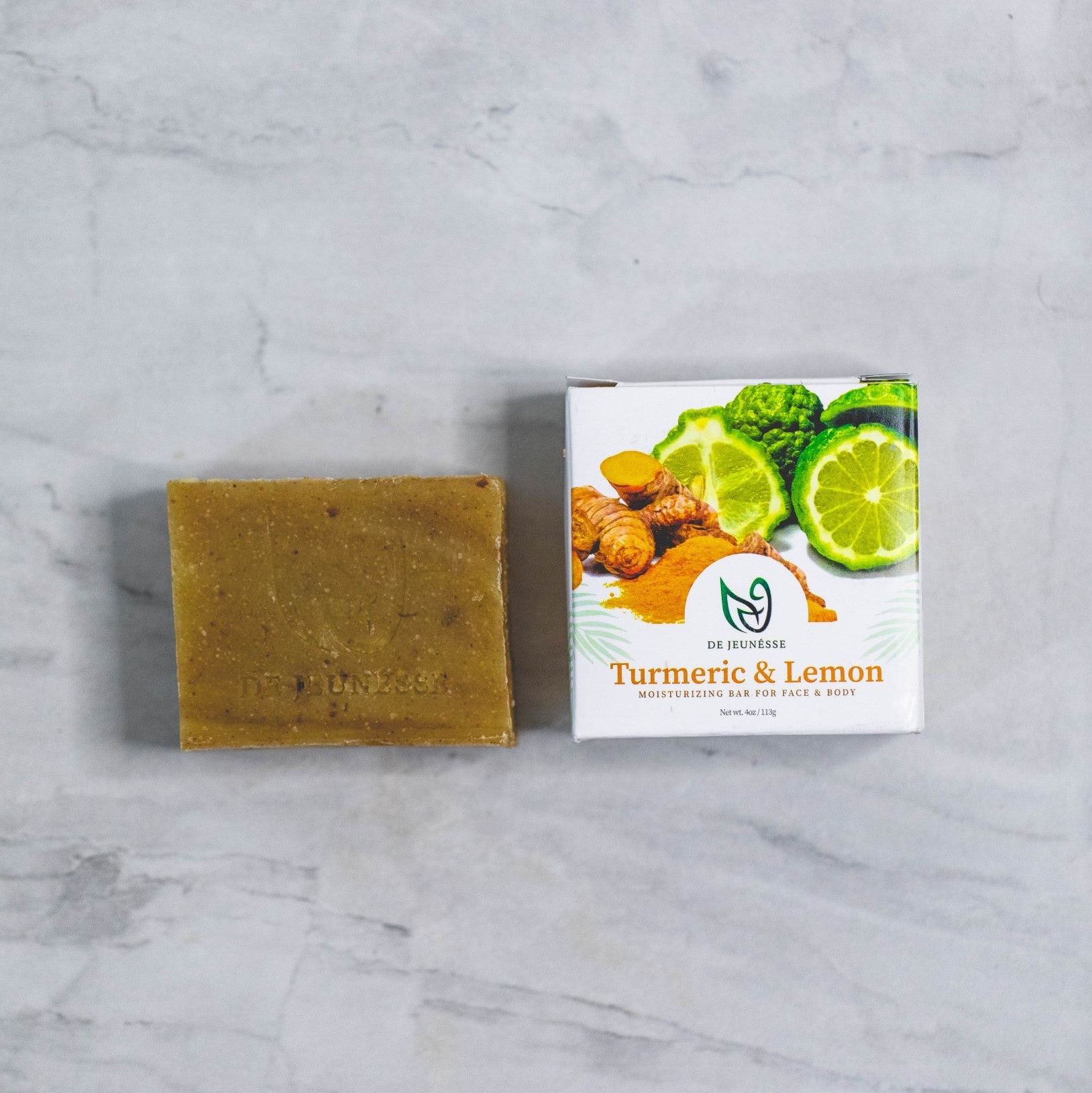 Turmeric and Lemon Face &amp; Body Cleansing Bar - dejeunesse